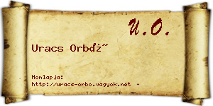 Uracs Orbó névjegykártya